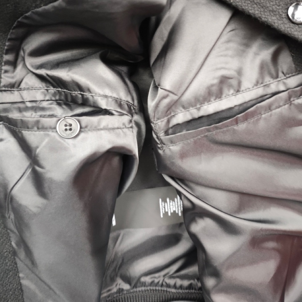 Saint Laurent Black varsity jacket with white trim - Picture 7 of 8